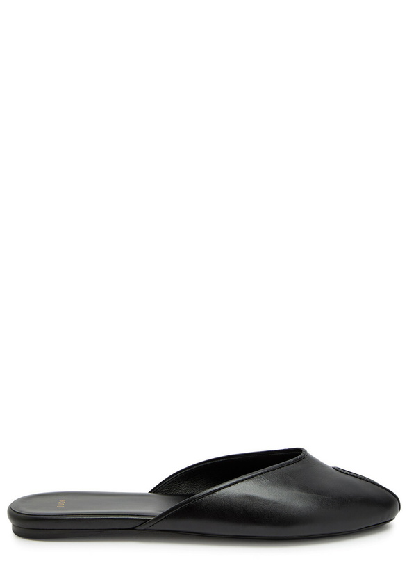 Photo: Jude Date Peep-toe Leather Sandals Black