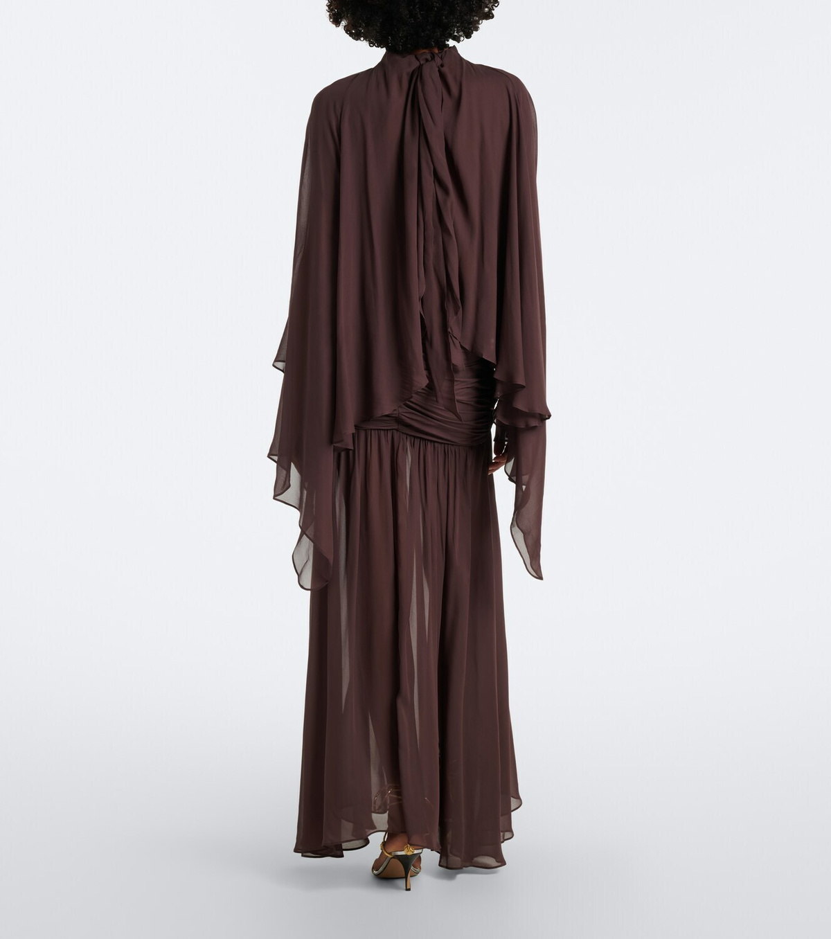 De La Vali Amaya gathered chiffon maxi skirt