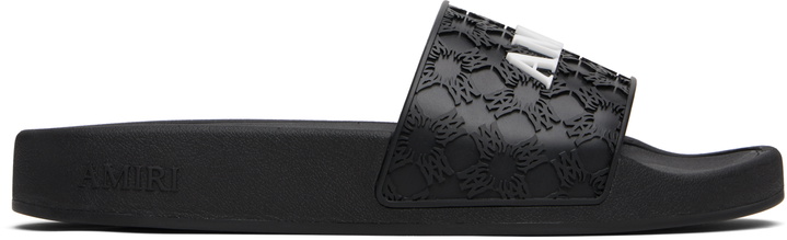 Photo: AMIRI Black MA Quad Pool Slides