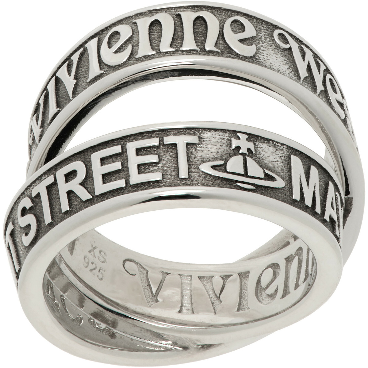 Vivienne Westwood Gunmetal Knuckleduster Ring Vivienne Westwood