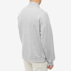 Calvin Klein Men's CK Underwear Logo Quarter Zip Sweat in Grey Heather