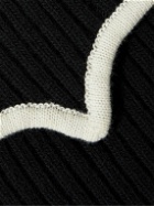 Loewe - Heart Logo-Appliquéd Ribbed Wool Balaclava