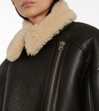 Acne Studios - Shearling and leather biker jacket