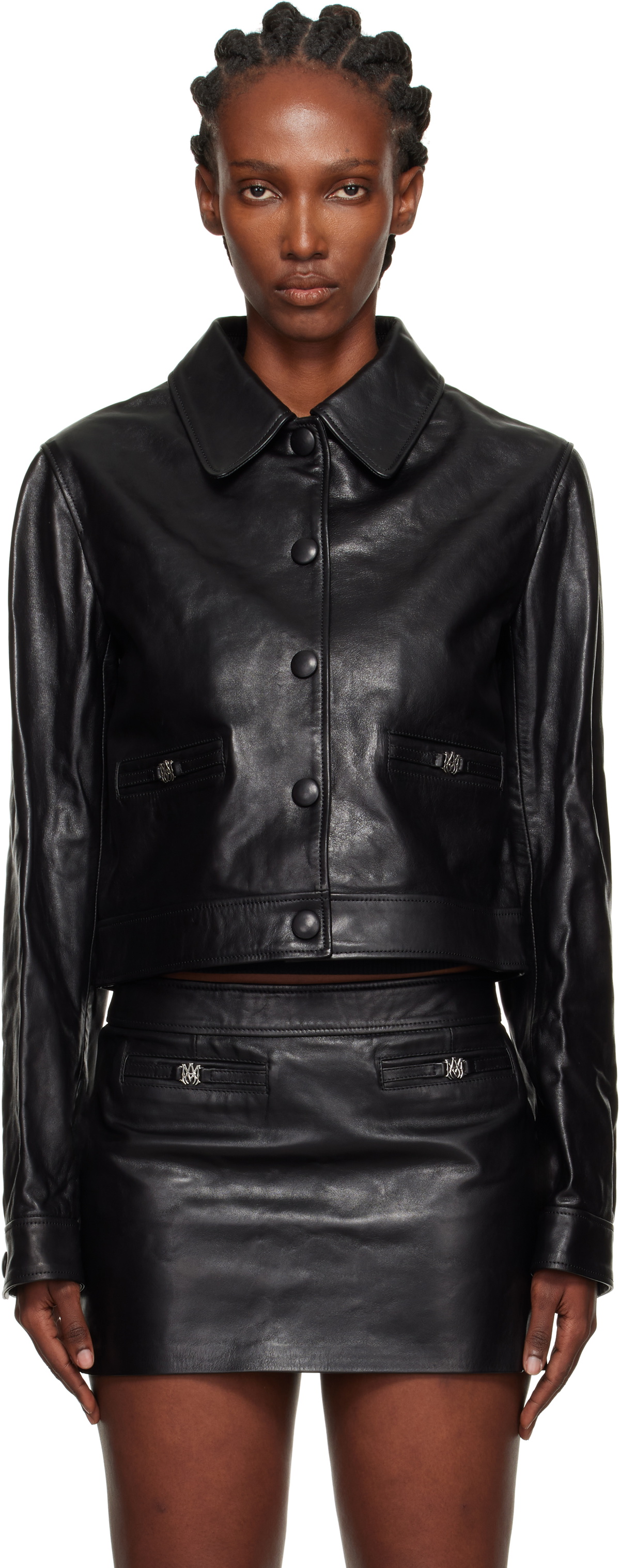 AMIRI Black MA Leather Jacket