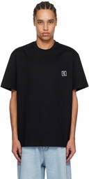WOOYOUNGMI Black Cotton Back Logo T-Shirt