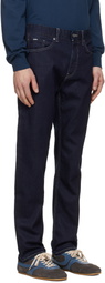 BOSS Navy Straight-Fit Stretch Jeans