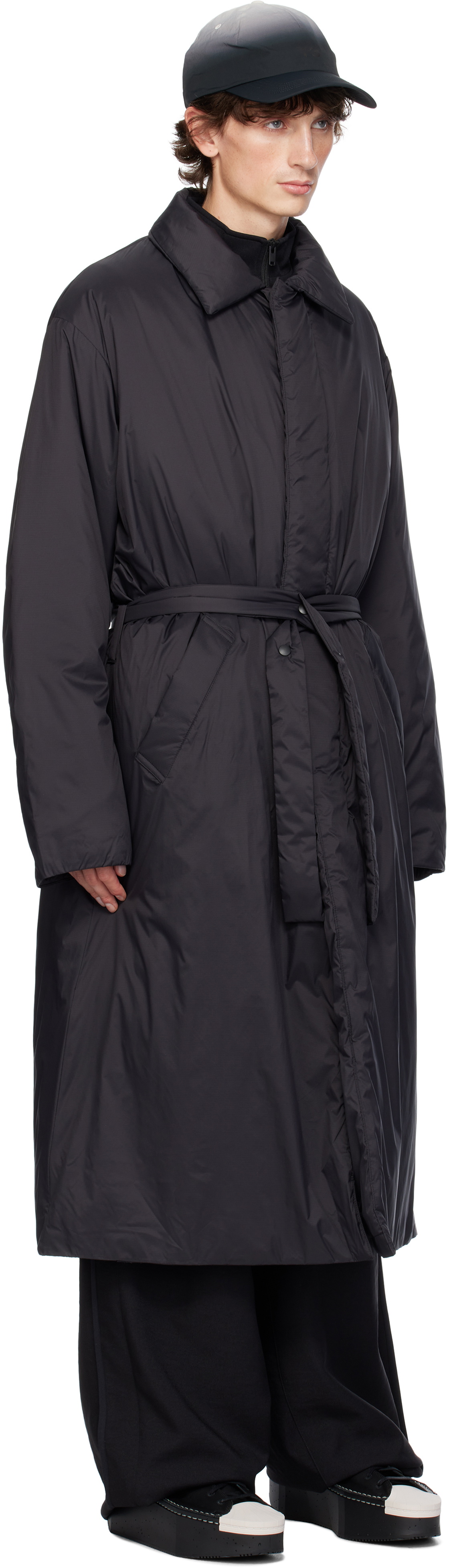 Y-3 Black Padded Coat