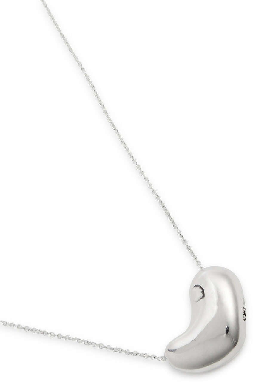 Agmes Heart Small Sterling Silver Necklace - One Size