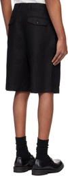 Sunflower Black Pleated Linen Shorts