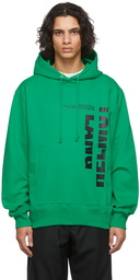 Helmut Lang Green Macro-Mix Hoodie