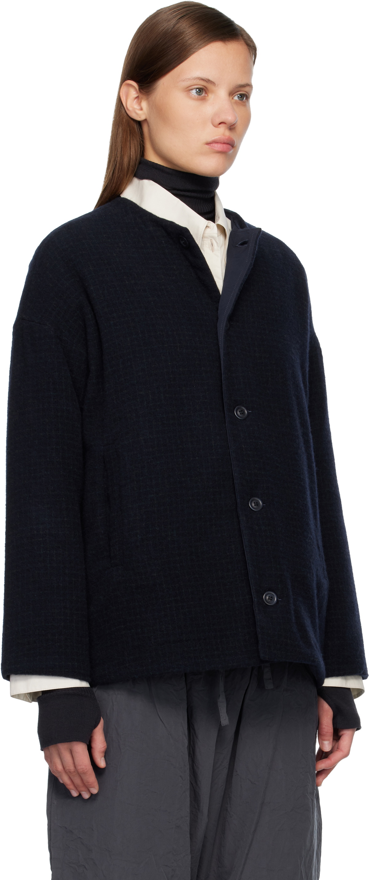 CASEY CASEY Navy Julia Reversible Jacket