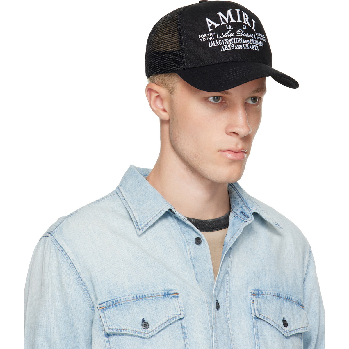AMIRI Black 'Arts District' Trucker Cap