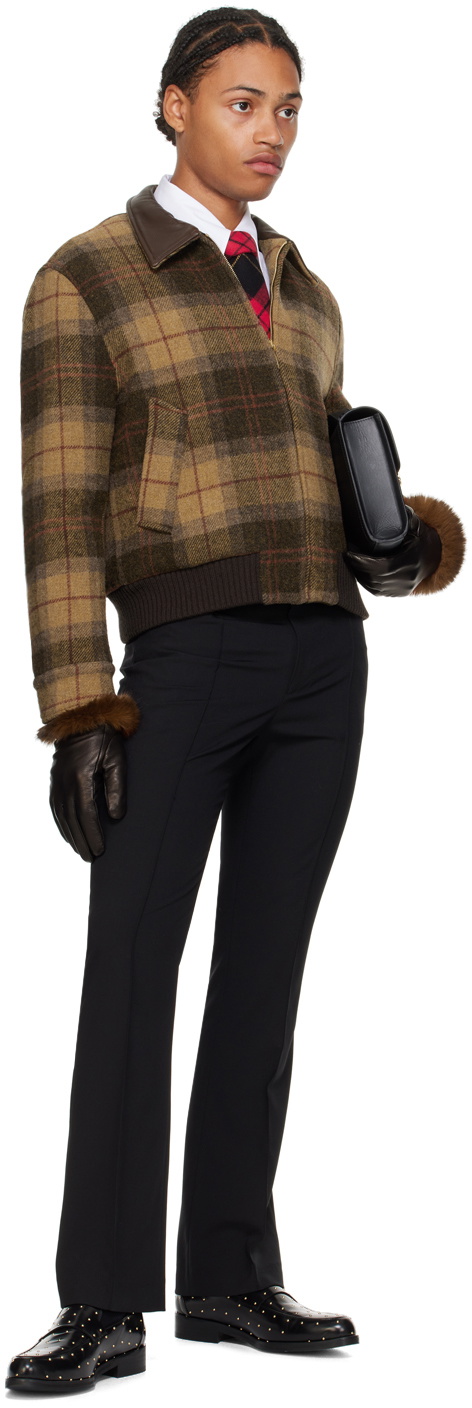 Ernest W. Baker Brown Virgin Wool Check Jacket Ernest W. Baker