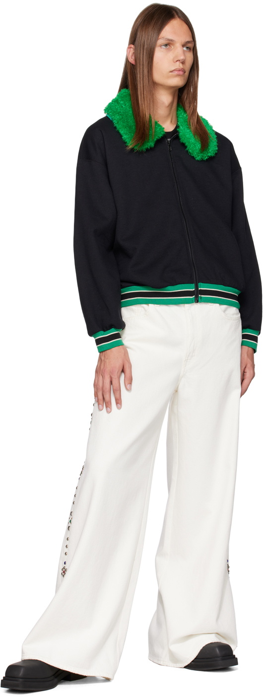 Anna Sui SSENSE Exclusive Black Bomber Jacket