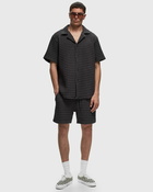 Oas Nearly Black Cuba Waffle Shirt Black - Mens - Shortsleeves