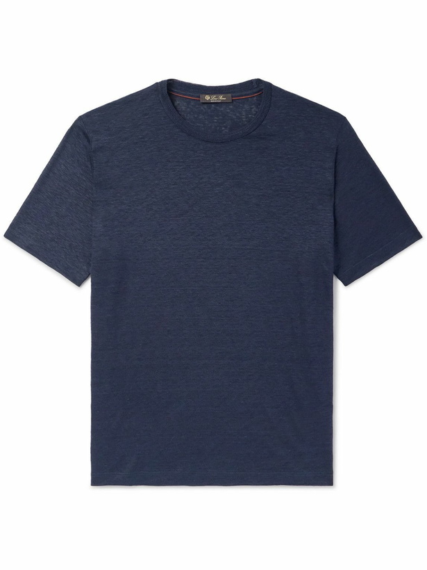 Photo: Loro Piana - Sam Linen-Jersey T-Shirt - Blue