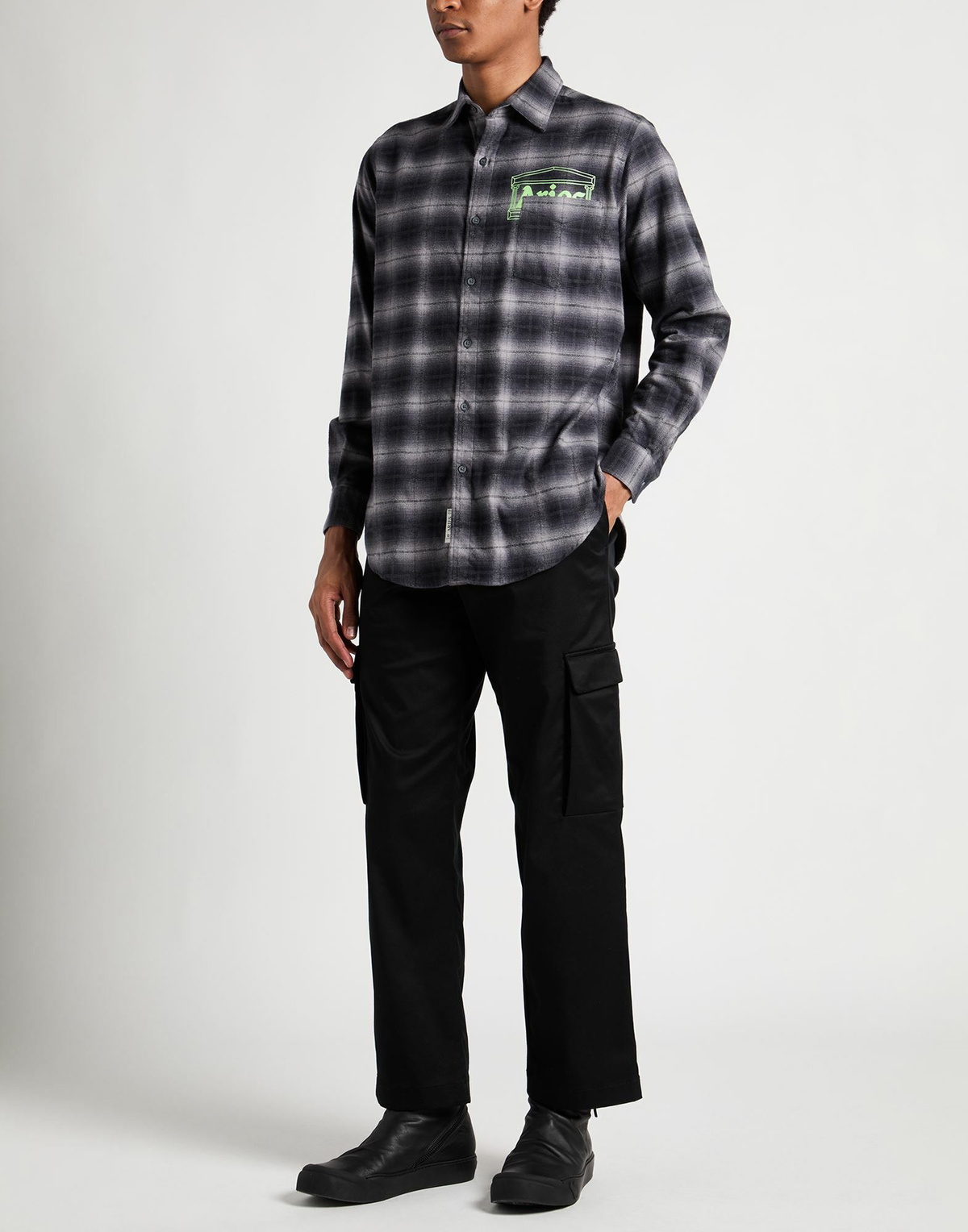 Aries Mens Shirt Charcoal