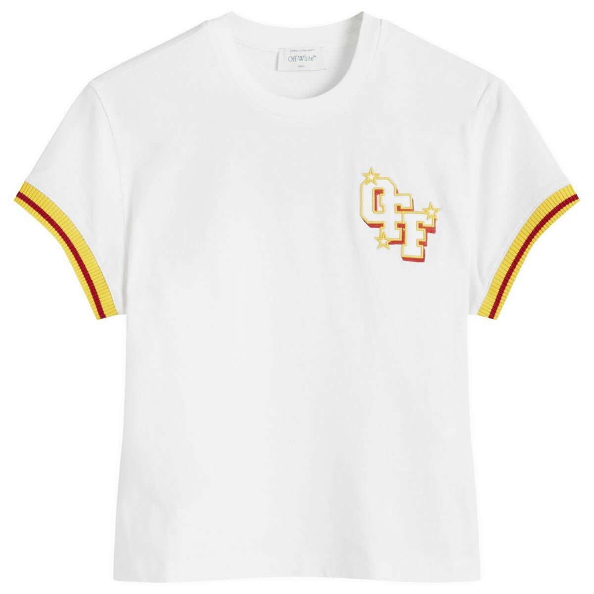 Off- Women's Off College Fitted T-Shirt in White
