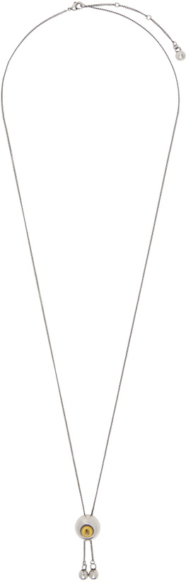 Photo: LEMAIRE Silver Rattle Cat Eye Bolo Tie Necklace