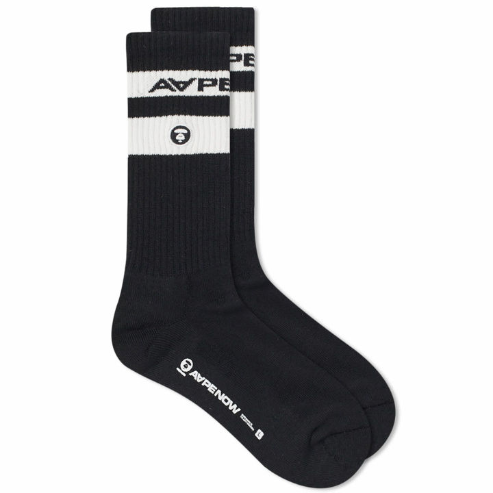 Photo: Men's AAPE Now Sports Socks in Black