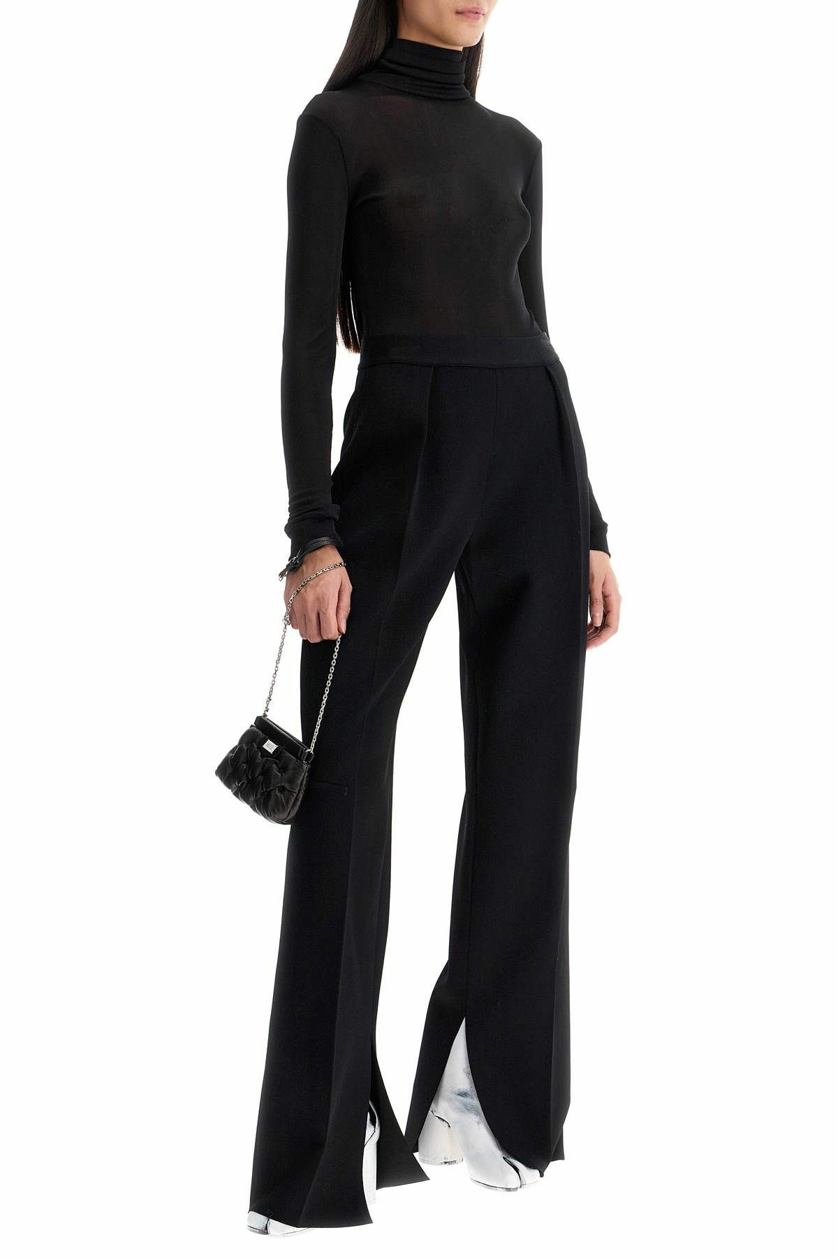 MAISON MARGIELA high-necked body suit Black Maison Margiela