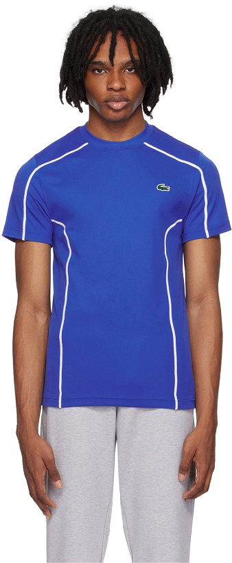 Photo: Lacoste Blue Ultra-Dry T-Shirt