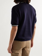 HOWLIN' - No Sleeves Landing Stripe-Trimmed Cotton Polo Shirt - Blue - M