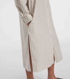 The Row Chihiro striped cotton shirt dress