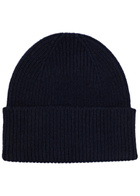 Colorful Standard Ribbed Wool Beanie - Navy - One Size