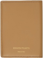 Common Projects Tan Card Holder Wallet