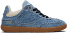 GANNI Blue 08 Denim Raw Edge Sneakers