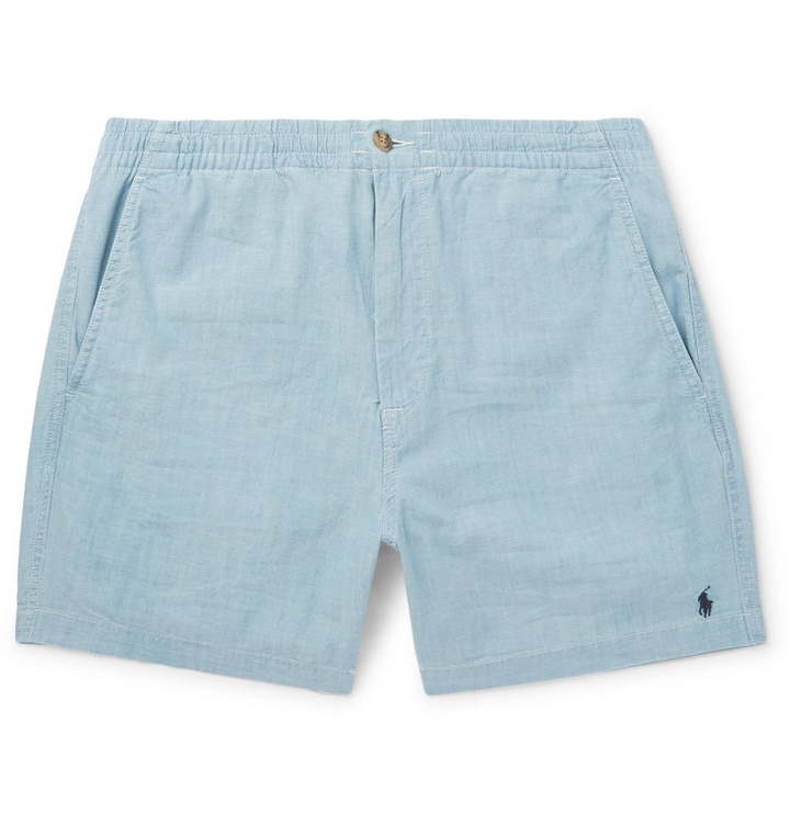 Photo: Polo Ralph Lauren - Prepster Stretch-Cotton Chambray Shorts - Men - Light blue