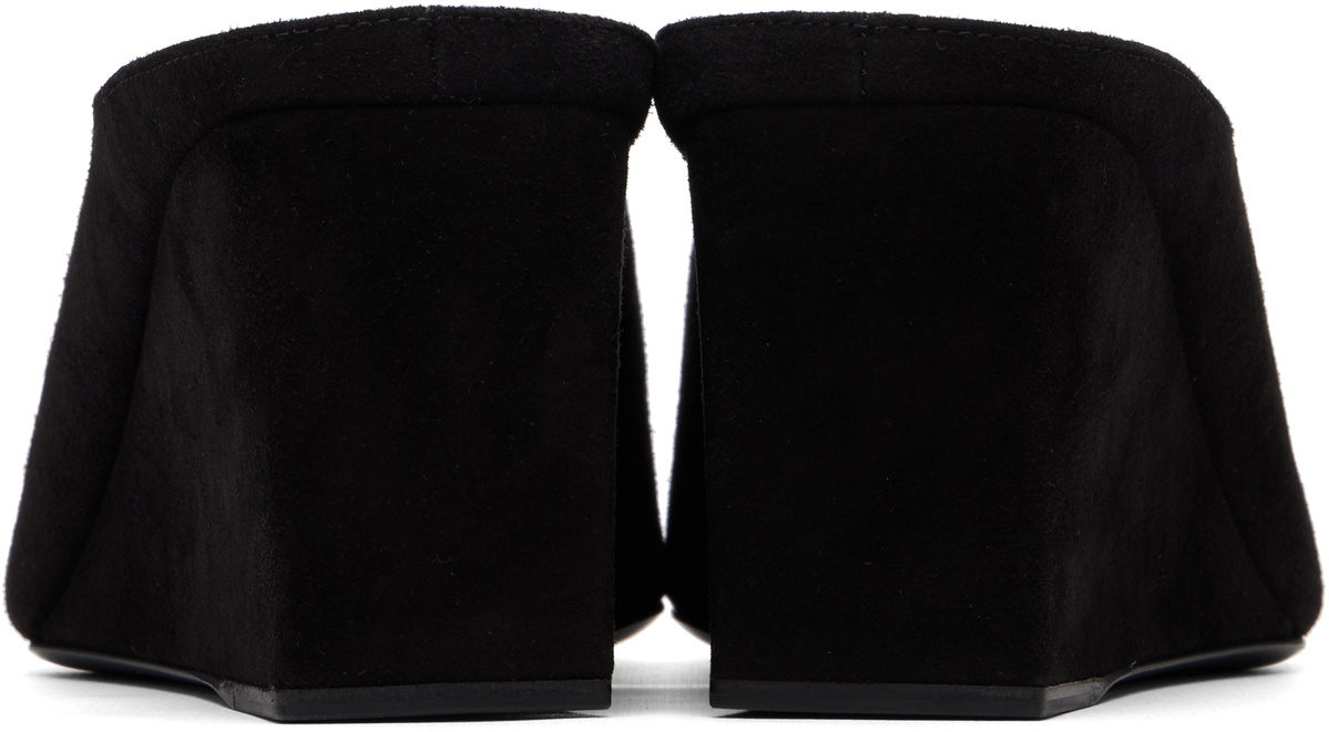 ALAÏA Black Cube Wedge Mule Heels