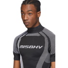 MISBHV Black and White The Classic Logo Active Turtleneck