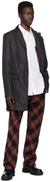 424 Black Extended Tongue Oxfords
