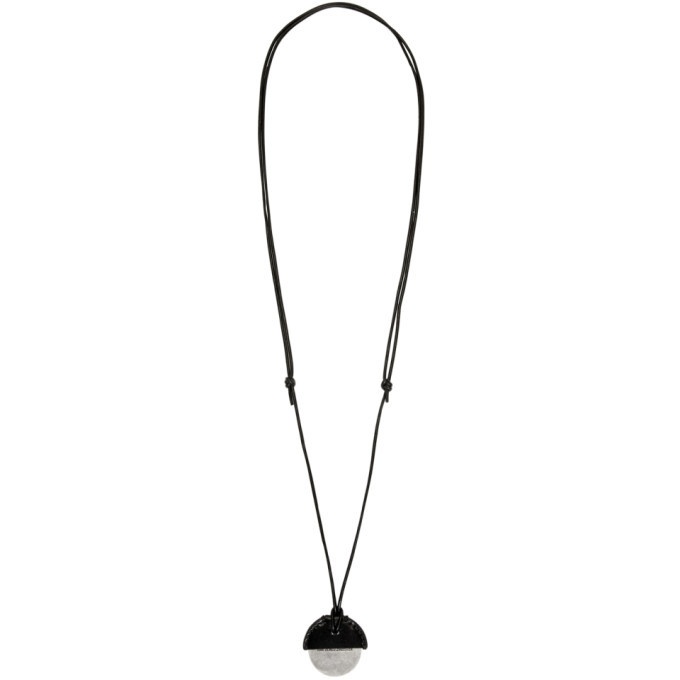 Photo: Ann Demeulemeester Black Round Pendant Necklace