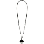 Ann Demeulemeester Black Round Pendant Necklace