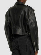 MAGDA BUTRYM - Leather Cropped Biker Jacket