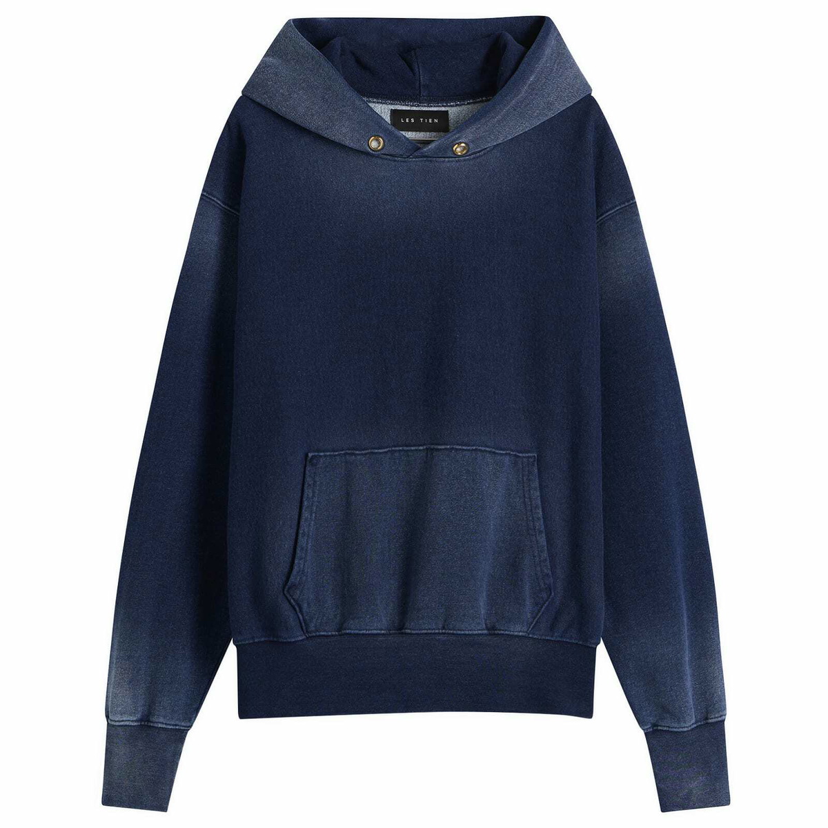 Les Tien Men's Heavyweight Hoodie in Dark Denim