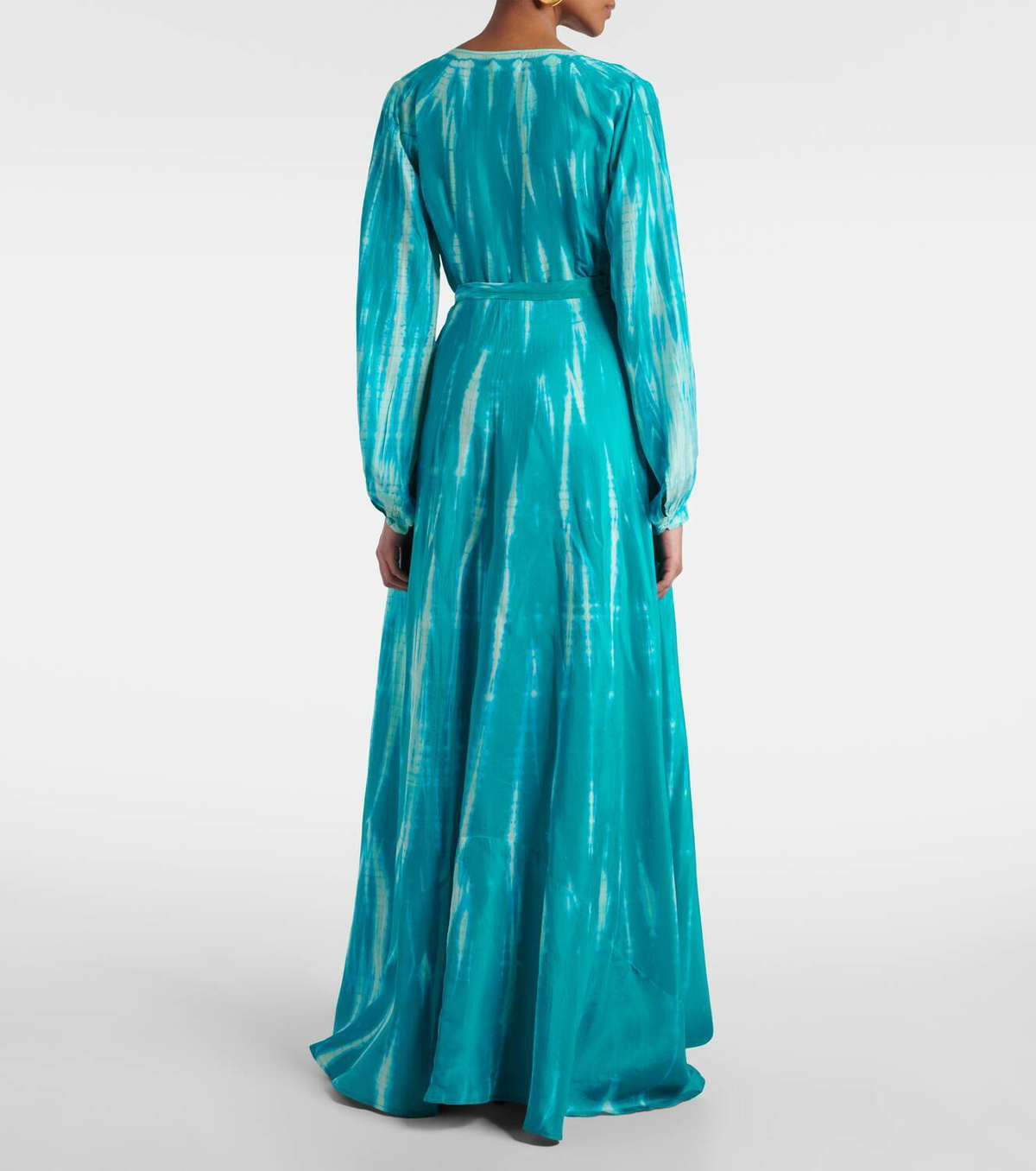 Anna Kosturova Tie-dye silk wrap dress