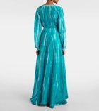 Anna Kosturova Tie-dye silk wrap dress