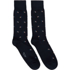 Paul Smith Navy Umbrella Socks