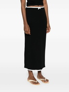 Rowen Rose Floral-Appliqué Maxi Skirt