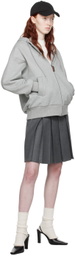 Fax Copy Express Gray Loose Hoodie