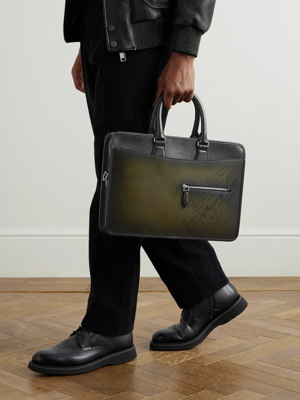 Berluti - Un Jour Mini Scritto Venezia Leather Briefcase Berluti