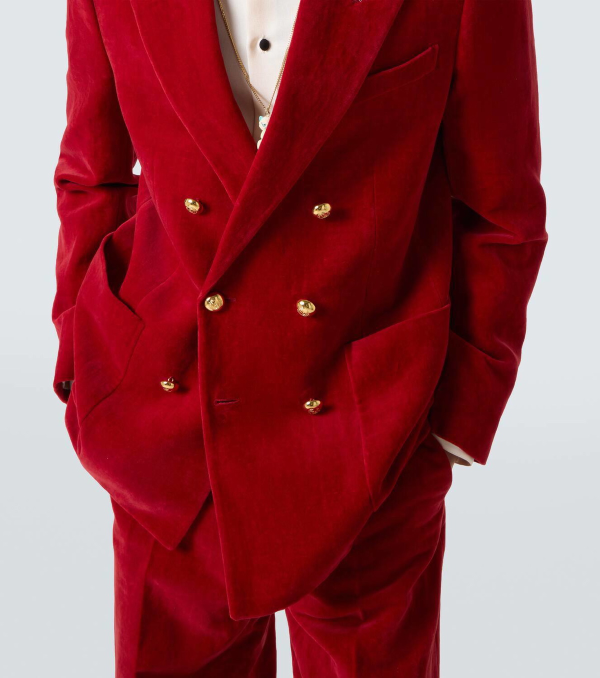 Valentino Cotton and linen velvet blazer Valentino