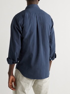 Drake's - Brushed Cotton-Twill Shirt - Blue