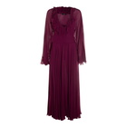 TwinSet Dark Red Viscose Maxi Dress