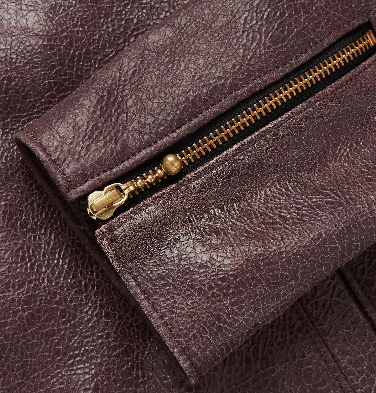Blackmeans - Distressed Leather Jacket - Brown
