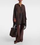 Tom Ford Leopard-print cotton and silk kaftan